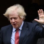 Boris Johnson waving
