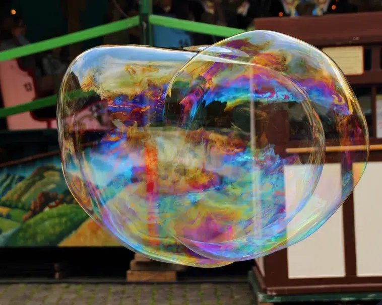 A soap bubble to reflect 'bubble' in 'Stock Market Bubble'