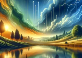 A serene landscape representing the calm amid market storms, symbolizing the stability that effective strategies can bring to an investor's portfolio.